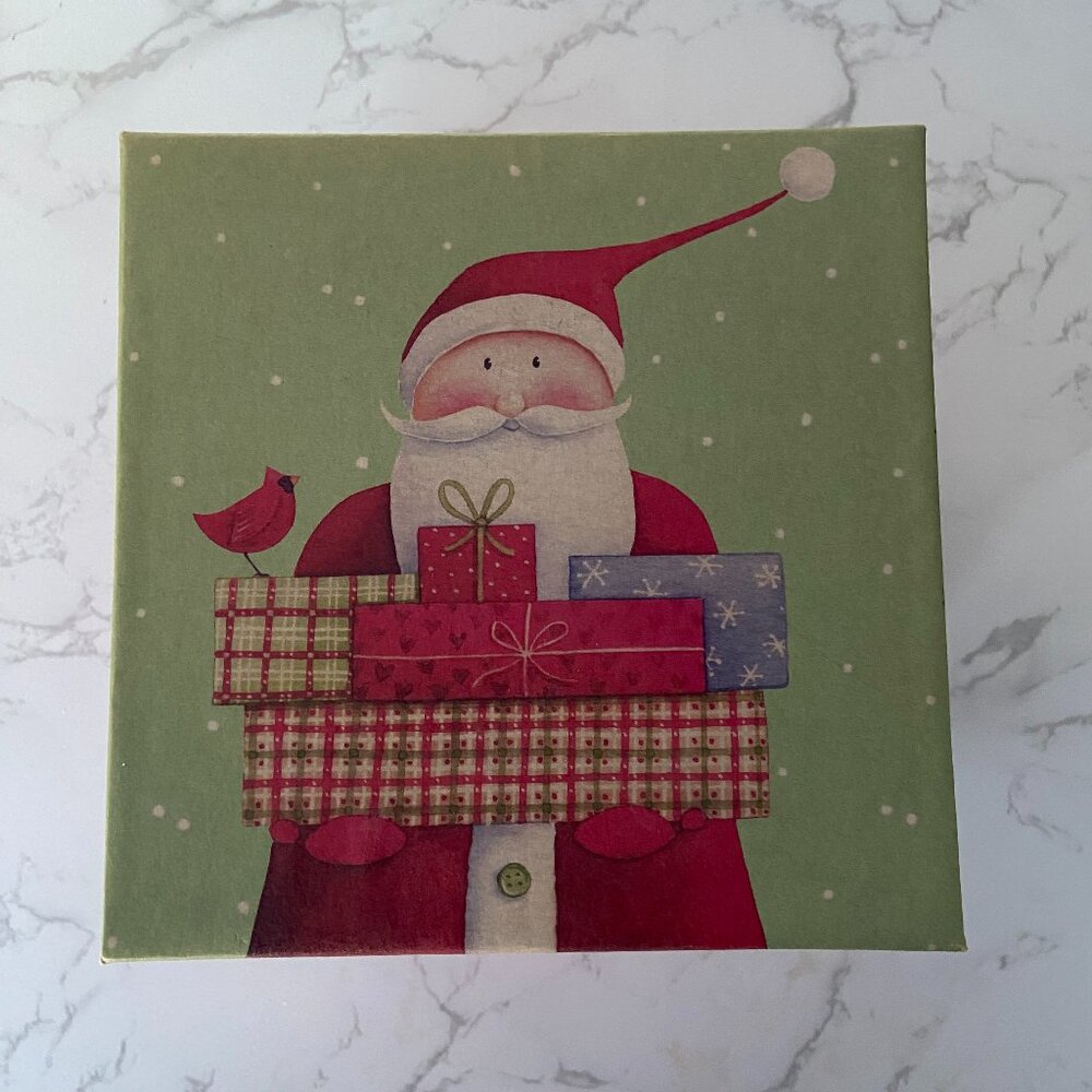 Christmas Santa Gift Box 6.5 inches by 6.5 inches